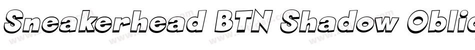 Sneakerhead BTN Shadow Oblique字体转换
